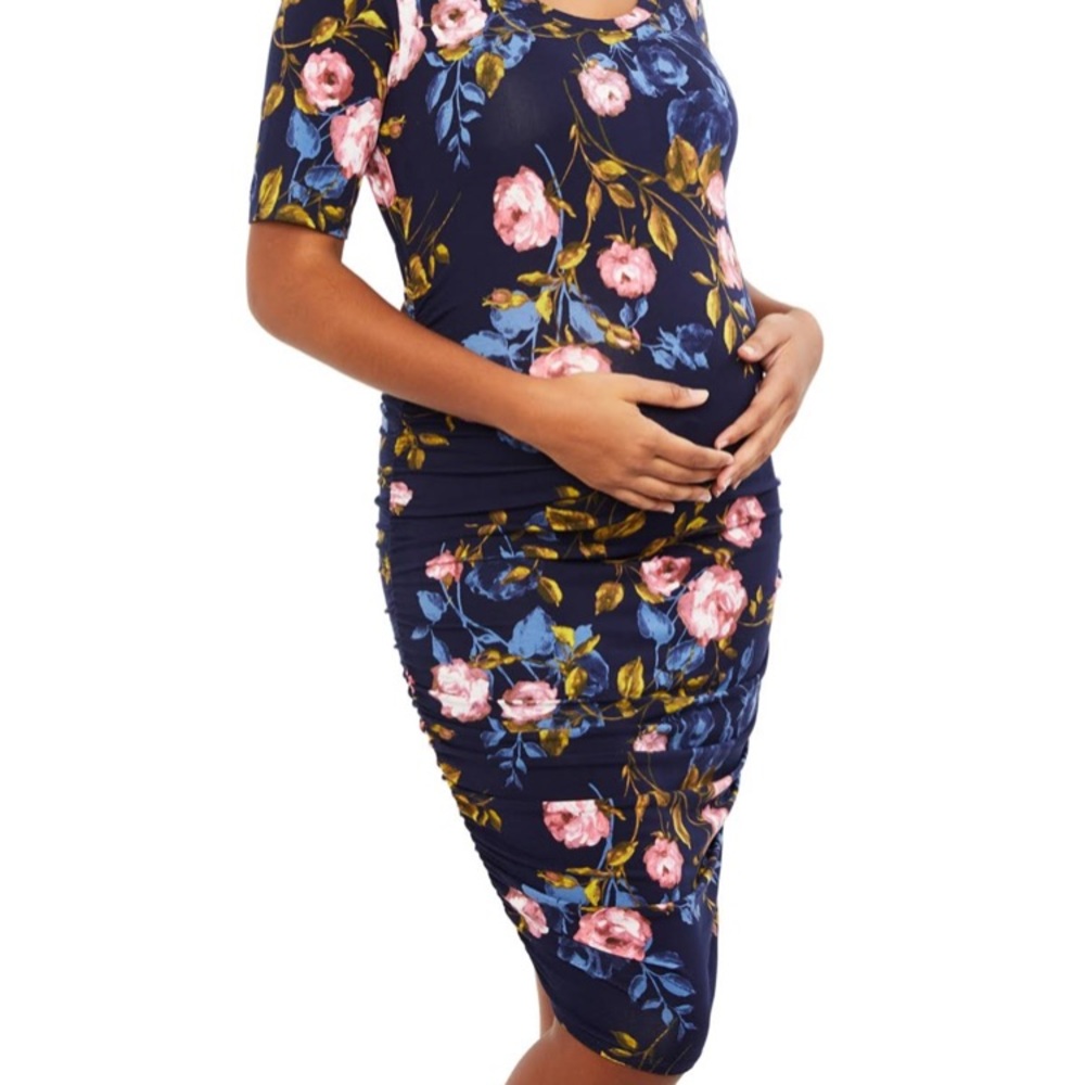 Motherhood maternity flower dress size large new